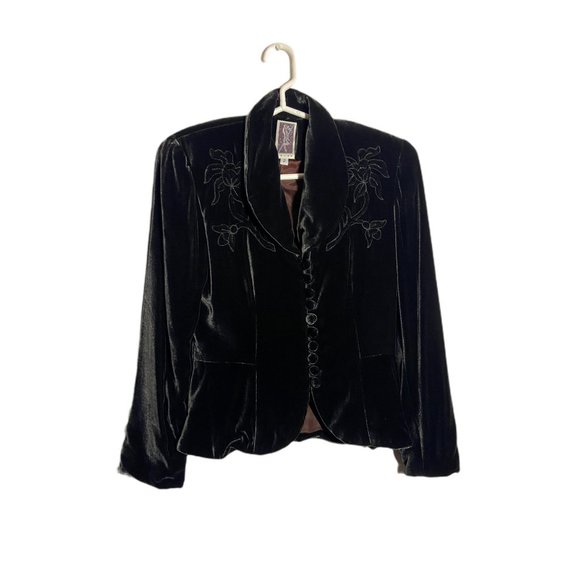 Zelda velvet jacket with a long skirt, brown velvet, size 2 - Picture 2 of 4